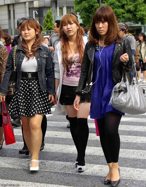 style choices asian models in various short skirts