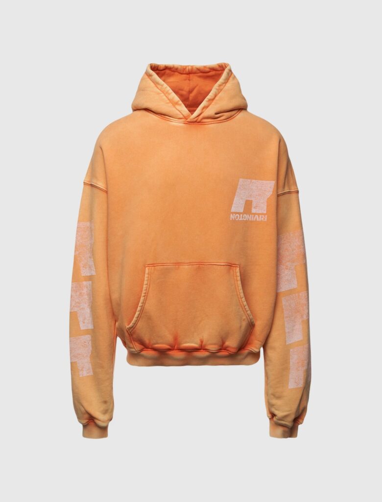 streetwear vs. street style peach hoodie