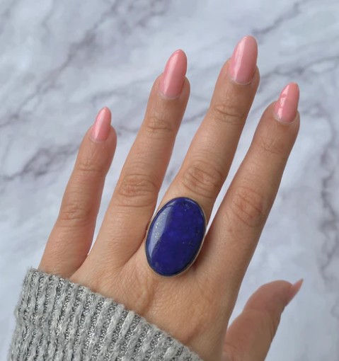 Lapis Lazuli jewelry oval ring 