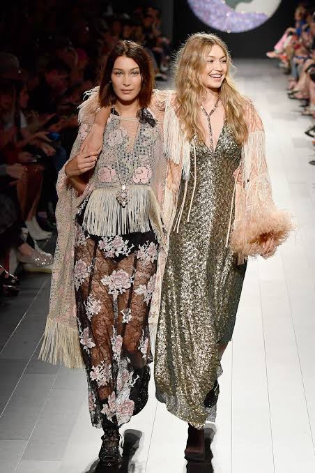Gigi and Bella Hadid together on the runway