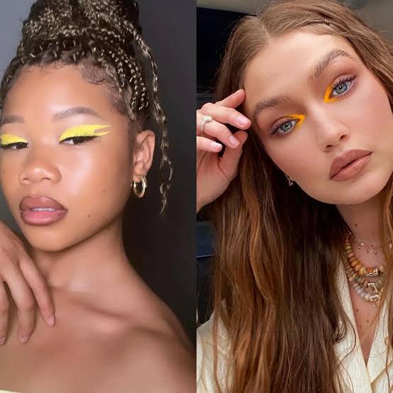 makeup trends yellow eye shadow