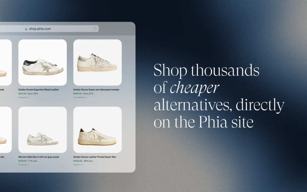 Phia AI-powered shopping app shoes
