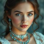 Aquamarine jewelry featured image young girl wearing jewelry