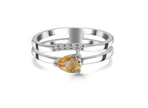 Citrine jewelry ring