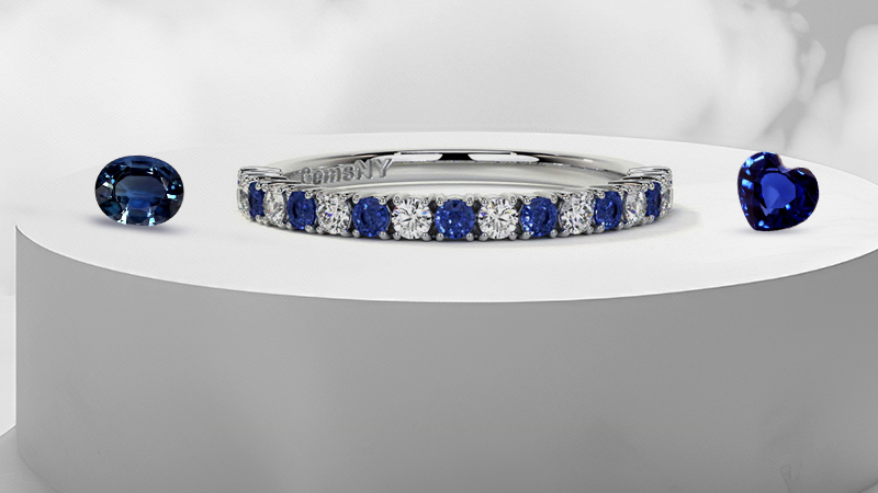 Saphire wedding bands