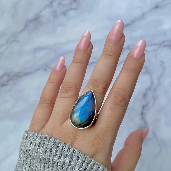 Labradorite jewelry ring