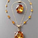 Citrine jewelry necklaces