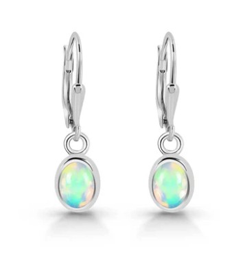 Opal jewelry earrings