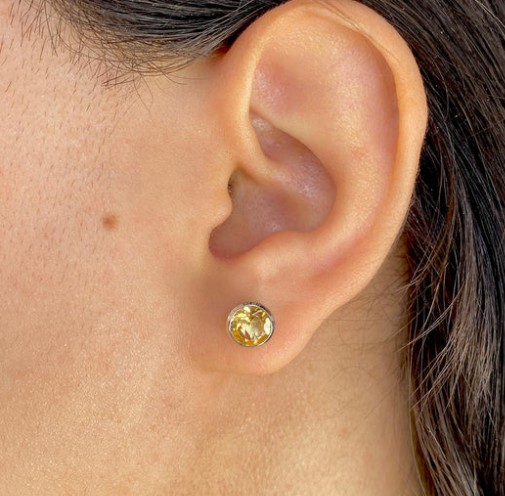 Citrine jewelry earring