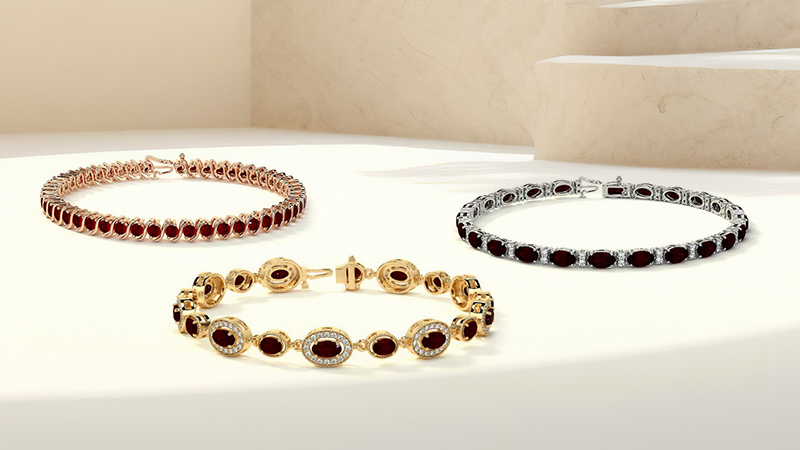 ruby bracelets gold, gold with diamonds and whiter gold