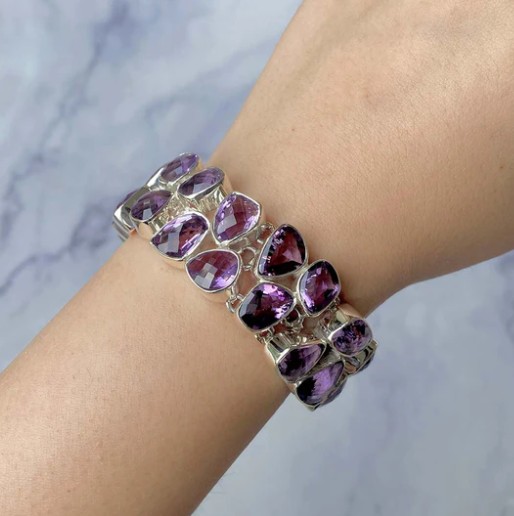 Amethyst jewelry bracelet