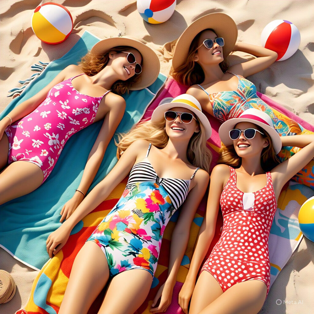 swimwear manufacturing girls sun bathing