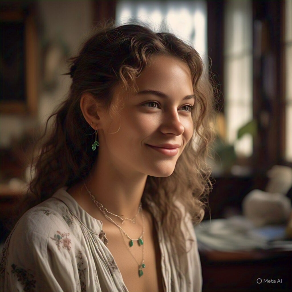 girl wearing Green Kyanite jewlery