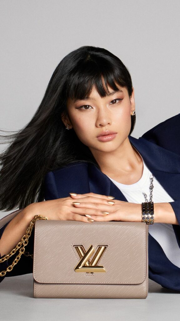 Girl with Louis Vuitton Luxury purses