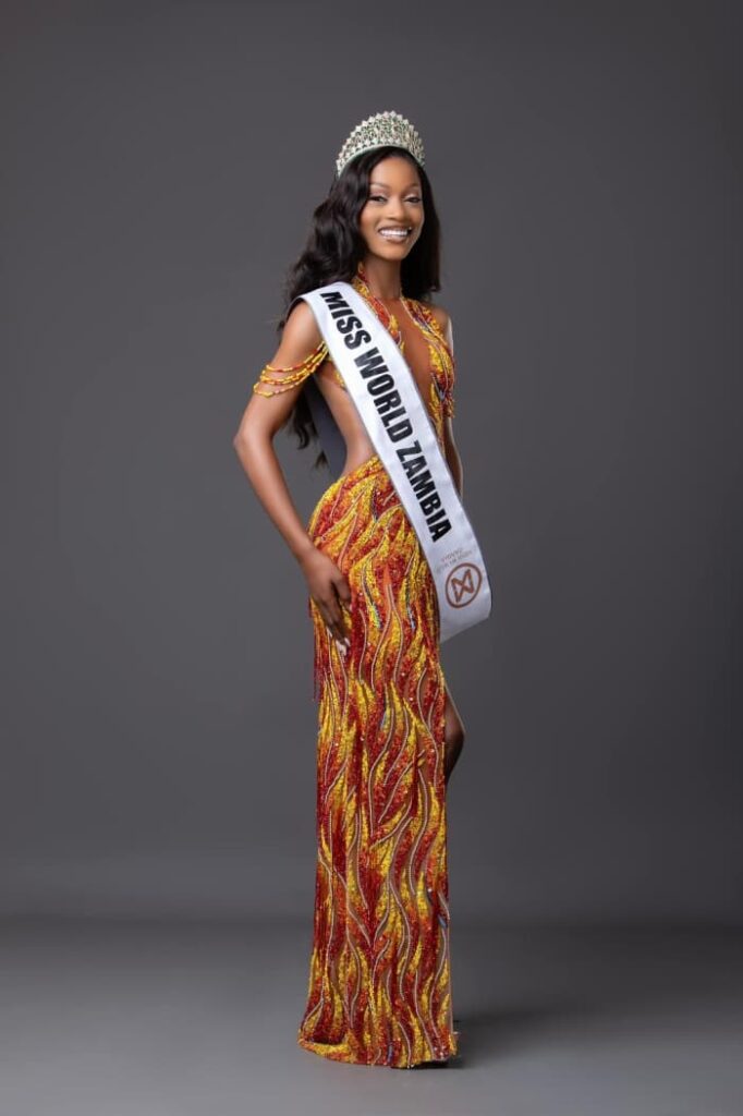 Faith Bwalya in contest label