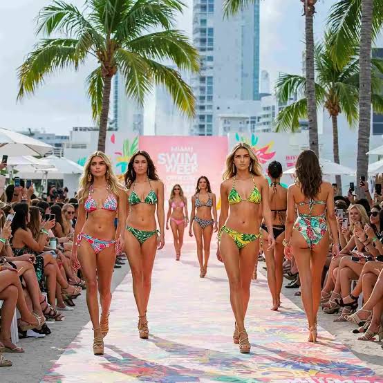 Runway models in Bikini's at Miami Swim Week