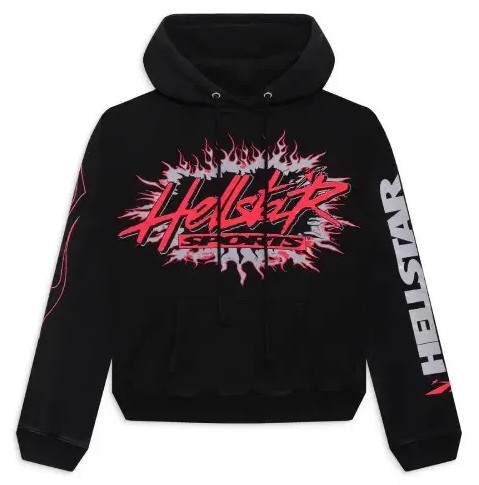 Black and red Hellstar Hoodie