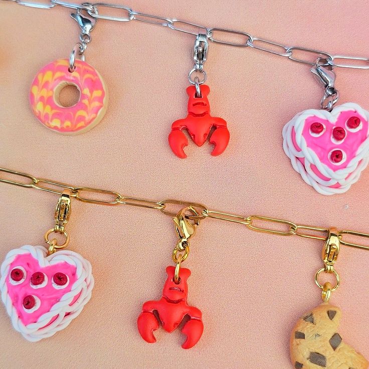 lobster print charms