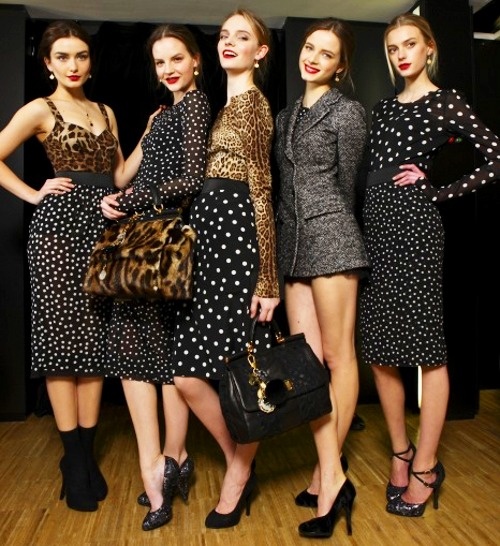 polka dots and animal prints