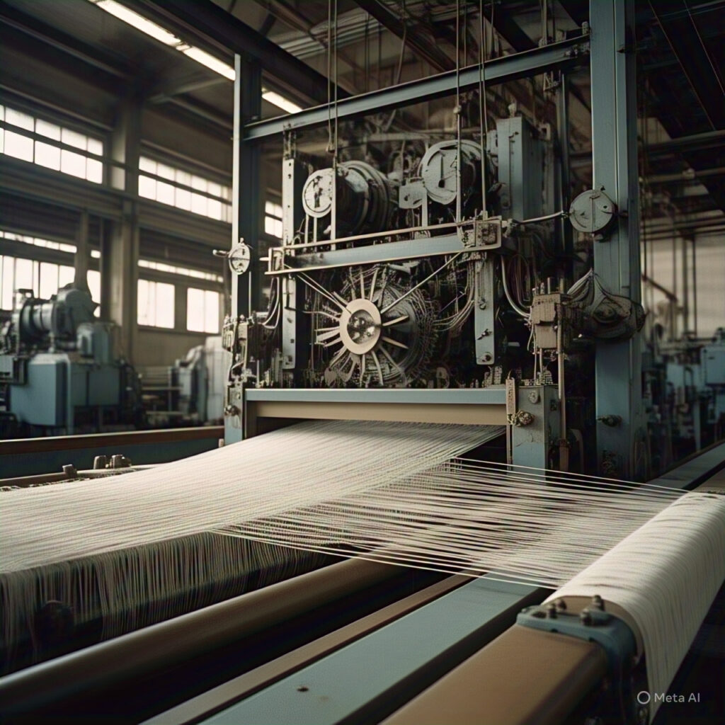 loom producing cotton fabrics in Albania
