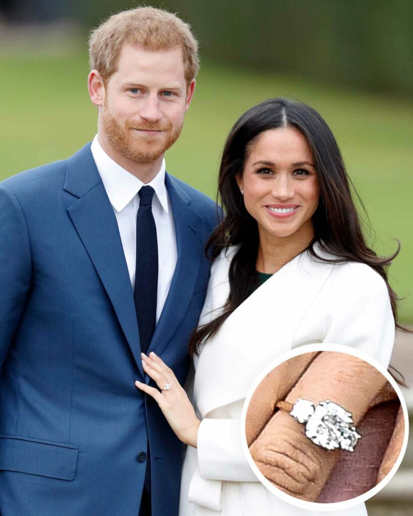 Princve and princess wearing a diamond ring