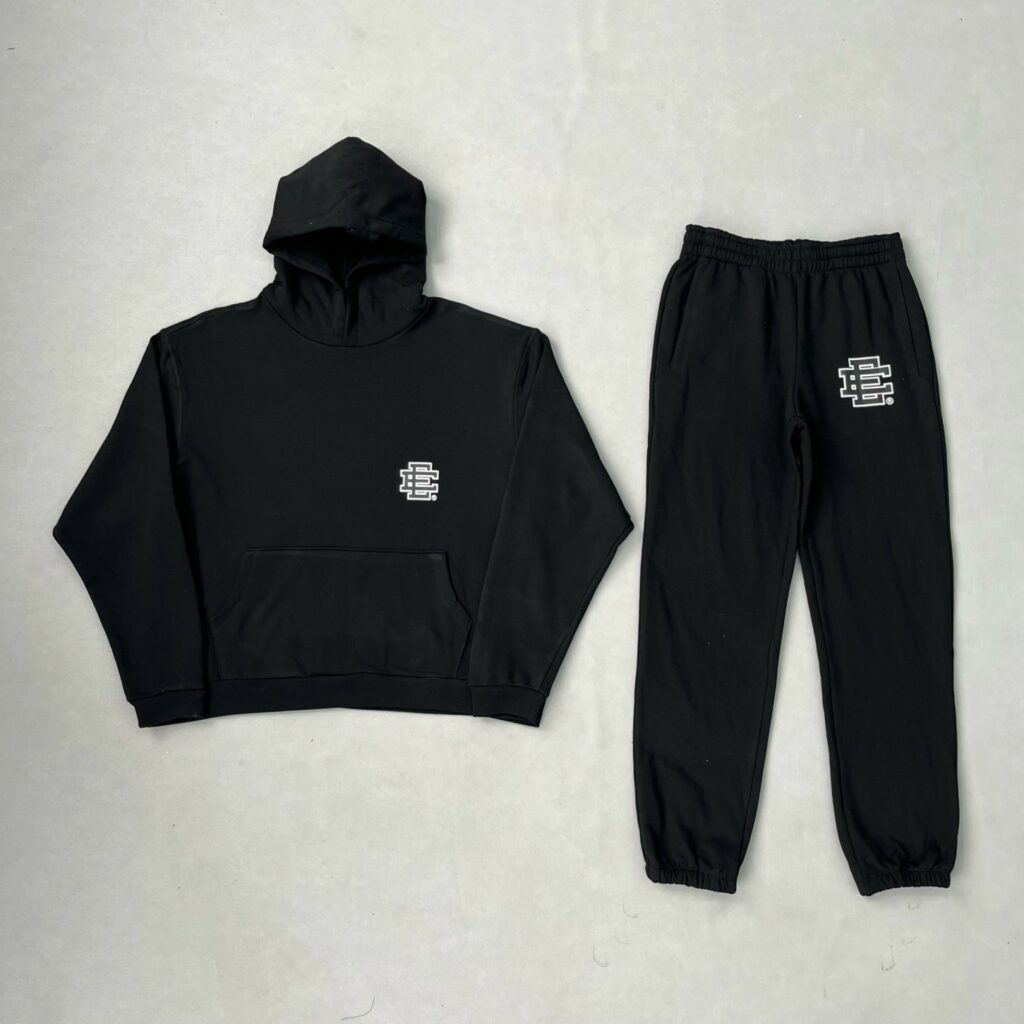 Black Eric Emanuel Shorts and hoodie