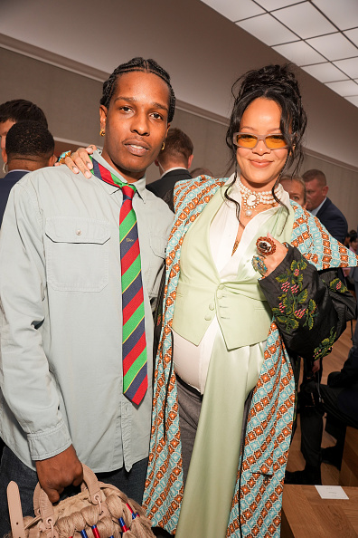 A$AP Rocky and Rihanna attend the Dior Homme Menswear 2026 Show at Paris Fashion Week.
