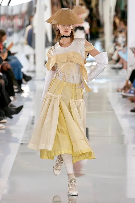 model on the runway