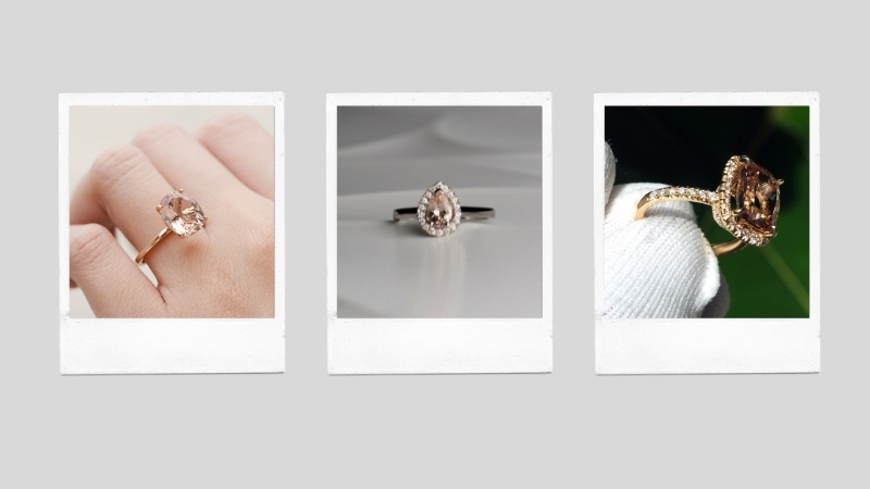 Morganite rings