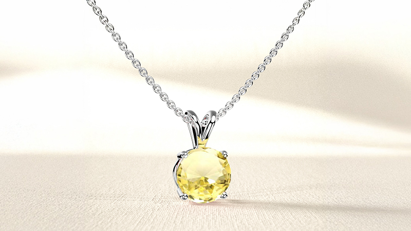 yellow Sapphire necklace