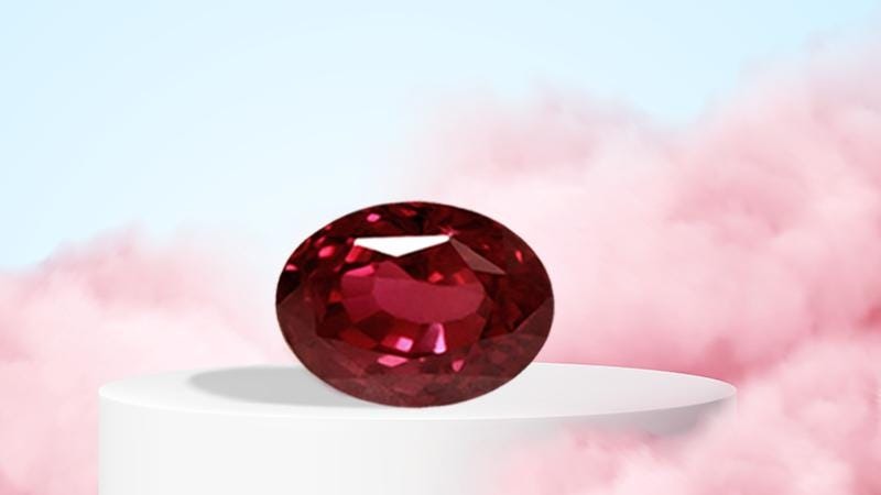 oval shaped ruby gemstone