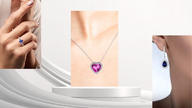 various pieces of Sapphire Jewelry