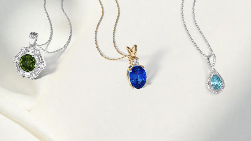 Various gemstone necklaces