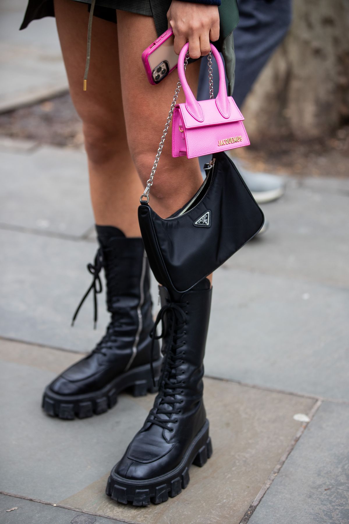 pink nylon bags