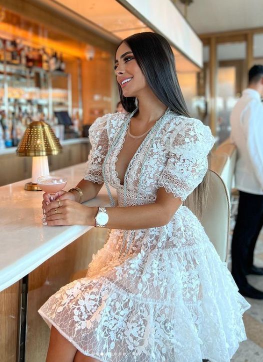 White lace dress