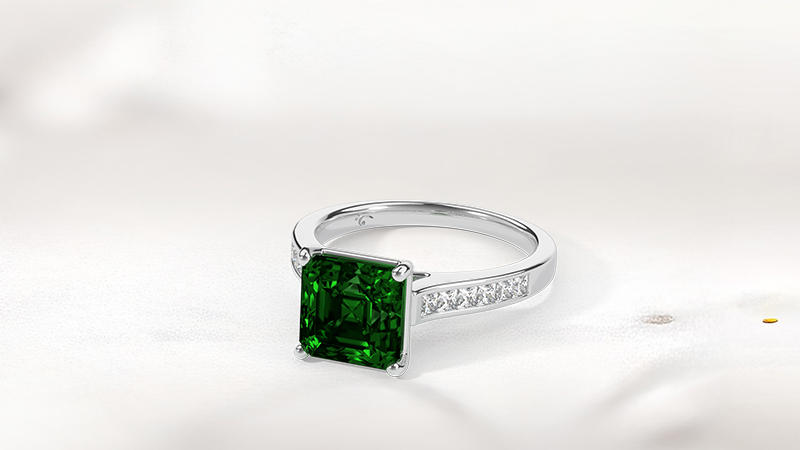 Green Sapphire engagement rings