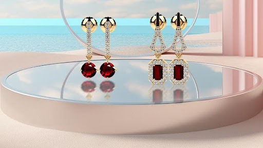 Ruby Dangle Earrings