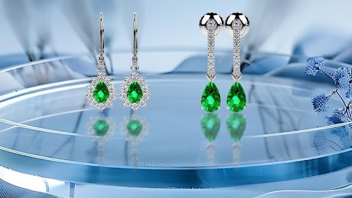 Emerald Dangling Earrings