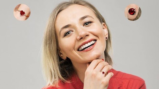 woman wearing July birthstone
