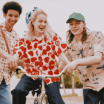 3 people wearing Human Made clothing