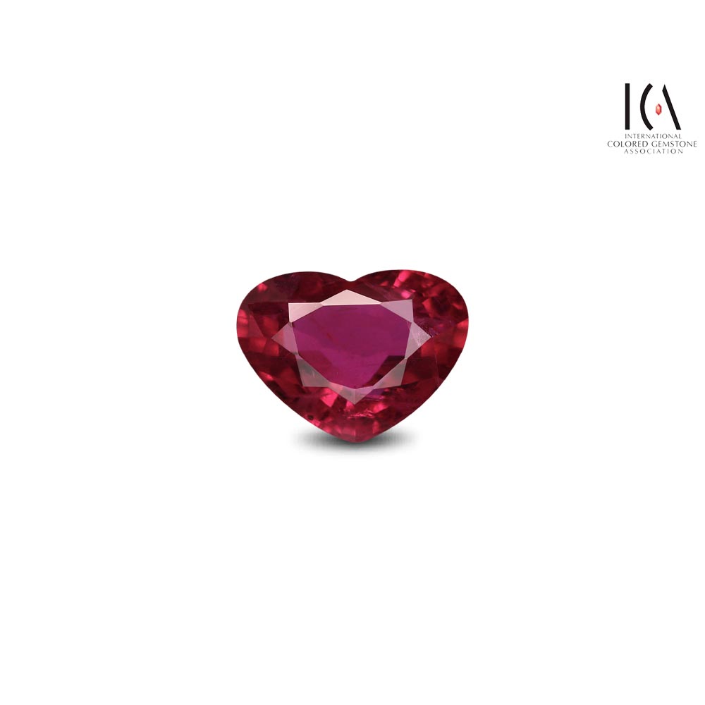 heart shaped ruby gemstones