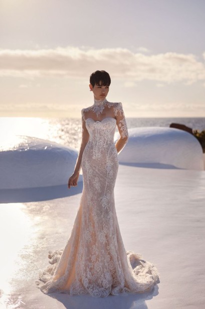 lace top and sleeves Wedding Dress Vladiyan