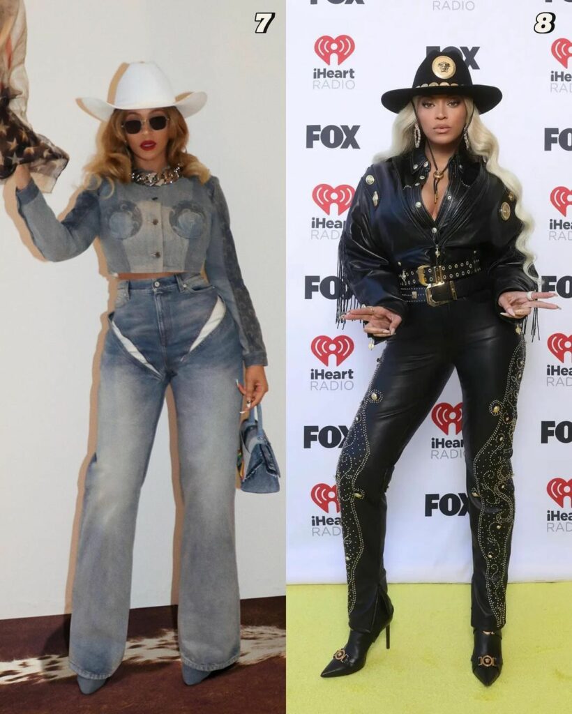 Beyonce in Western revival outfits