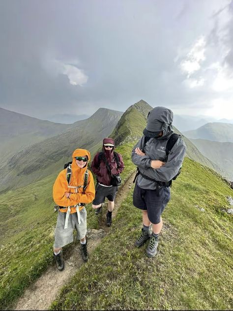 Group on top of mountain wearing Cocktail Gorpcore