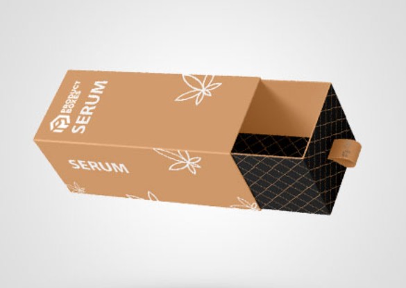 Slide to open custom serum boxes