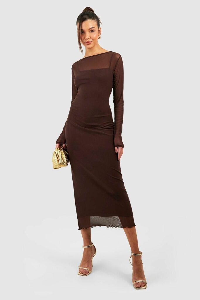 Chocolate brown dress 3