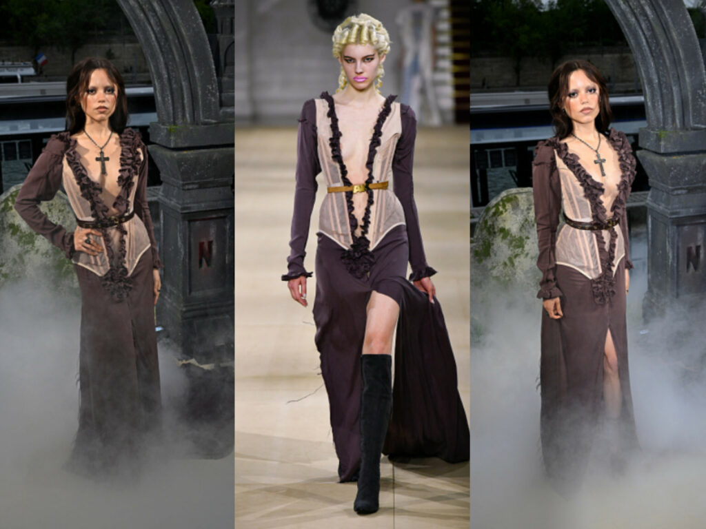 Exclusive: Jenna Ortega Wows in Vivienne Westwood at “Wednesday” Season 2 Paris Premiere