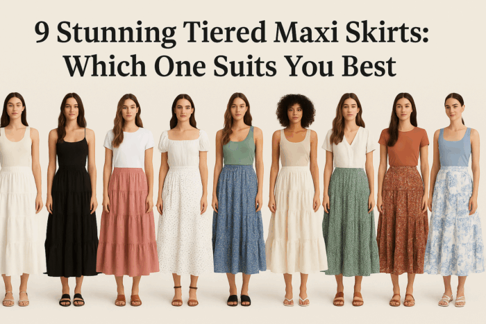 9 Stunning Tiered Maxi Skirts-Which One Suits You Best