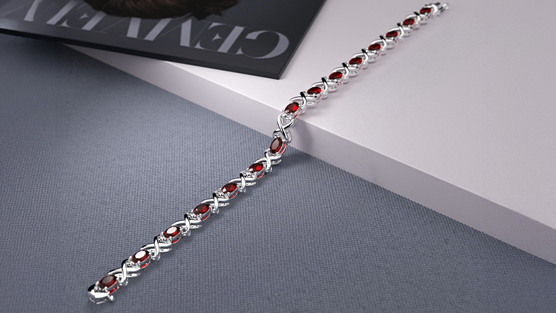 ruby birthstone bracelet