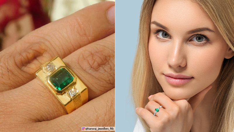 three-stone emerald rings cover image